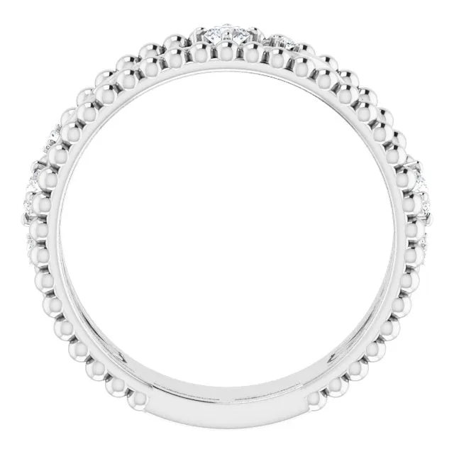 Filigree and Milgrain Accent Vintage Inspired Diamond Wedding Band