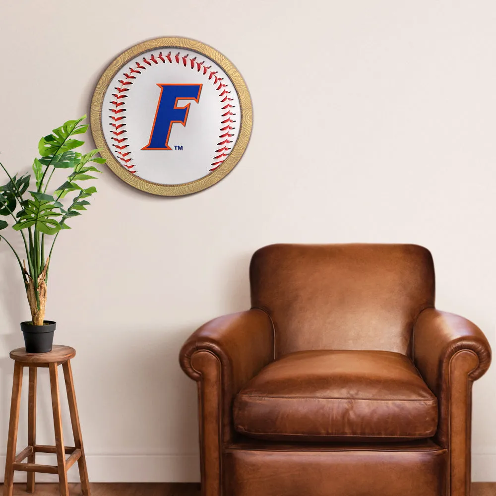 Florida Gators: Baseball - "Faux" Barrel Frame Sign