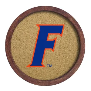 Florida Gators: F Logo - "Faux" Barrel Framed Cork Board