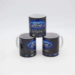 Ford inspired Retro/ Vintage Distressed Look Oil Can Mug - 10z
