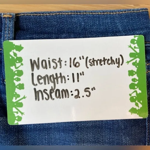 Frame Denim Blue Le Cutoff Frayed Hem Dark Wash Comfy Stretch Jean Shorts Small