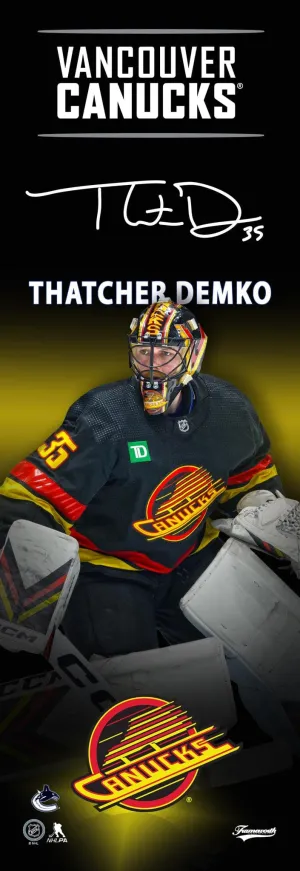 Frameworth Sports NHL Player Plaque - Thatcher Demko Third Skate