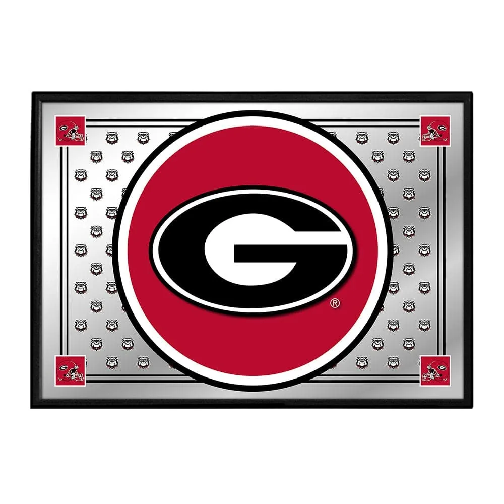 Georgia Bulldogs: Team Spirit - Framed Mirrored Wall Sign