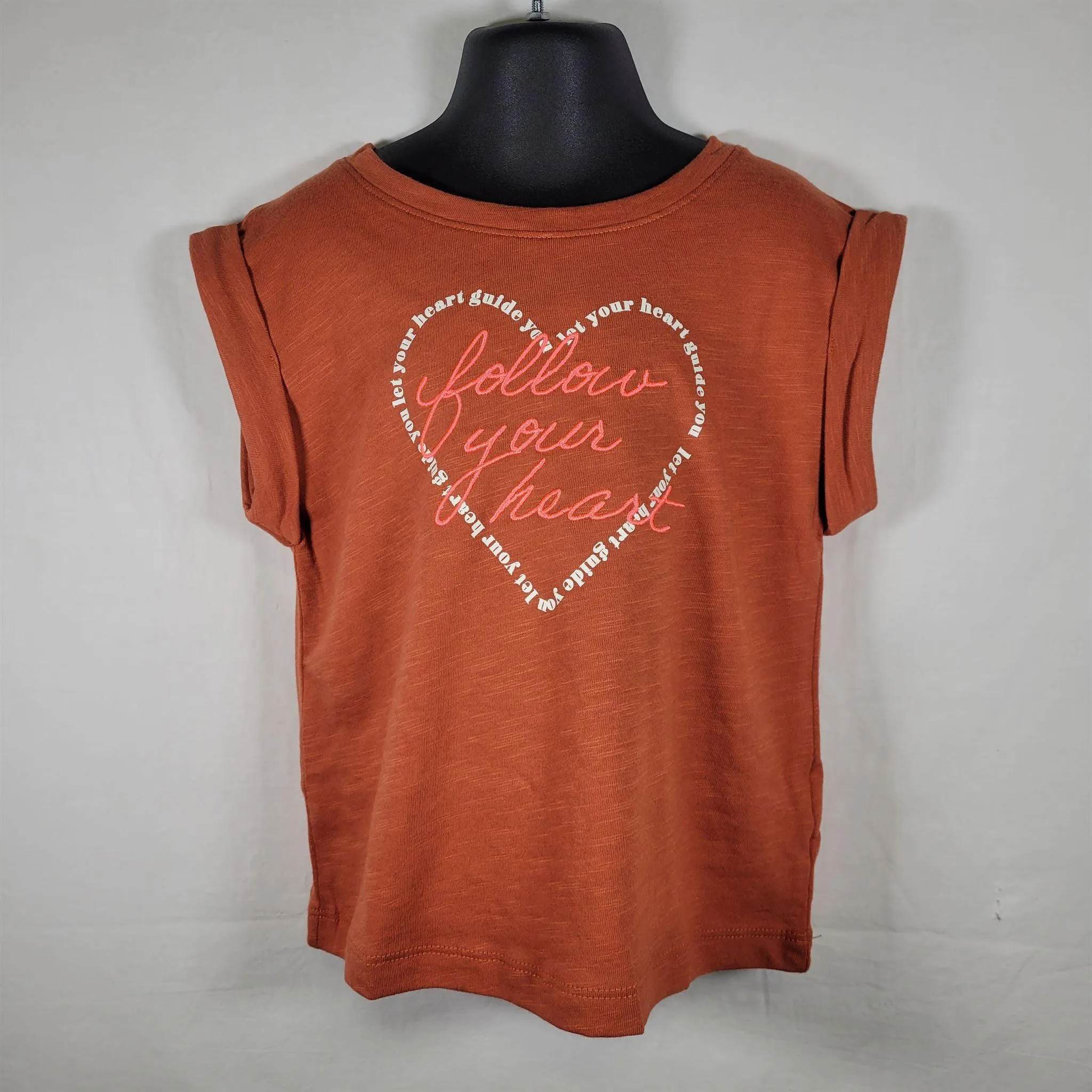 Girls' Cat & Jack XS Cinnamon Short Sleeve Crop Graphic T-Shirt