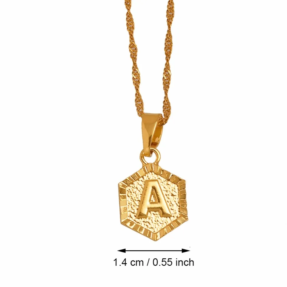 Gold Initial Pendant Necklace