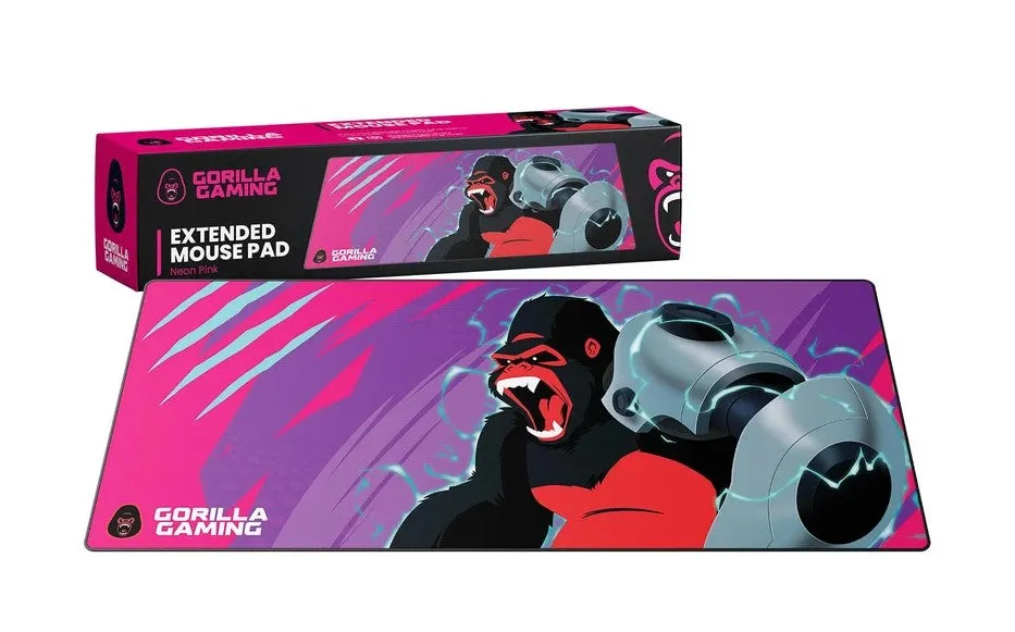 Gorilla Gaming Extended Mouse Pad - Neon Pink