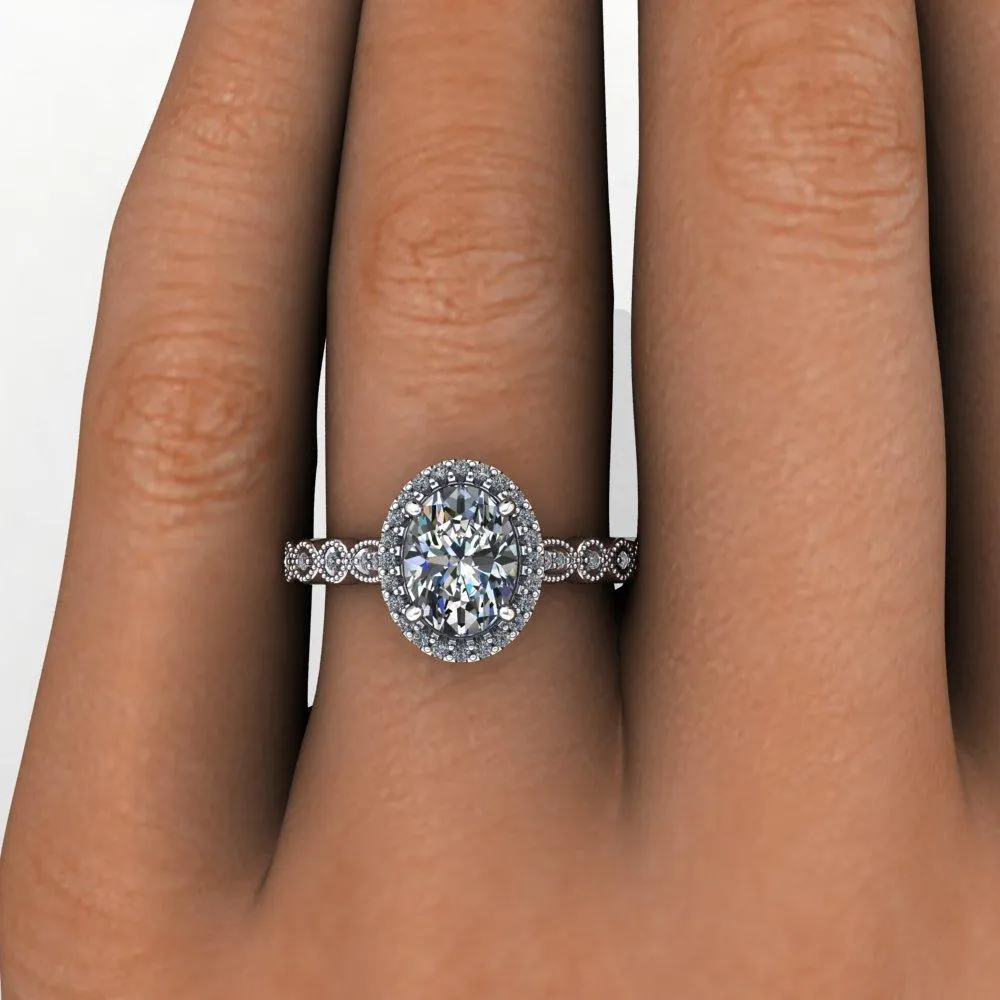 Grace Halo Engagement Ring (setting only)