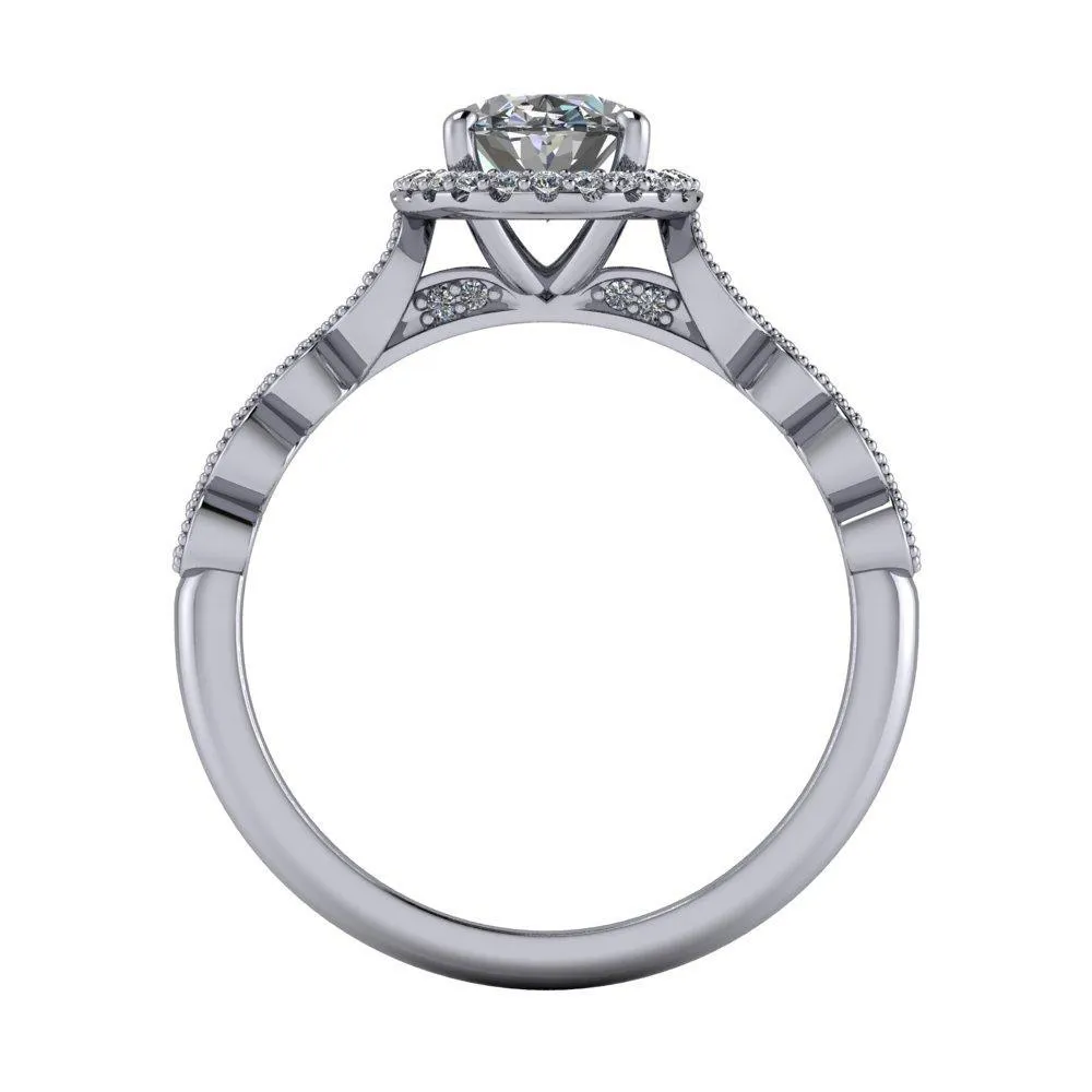 Grace Halo Engagement Ring (setting only)