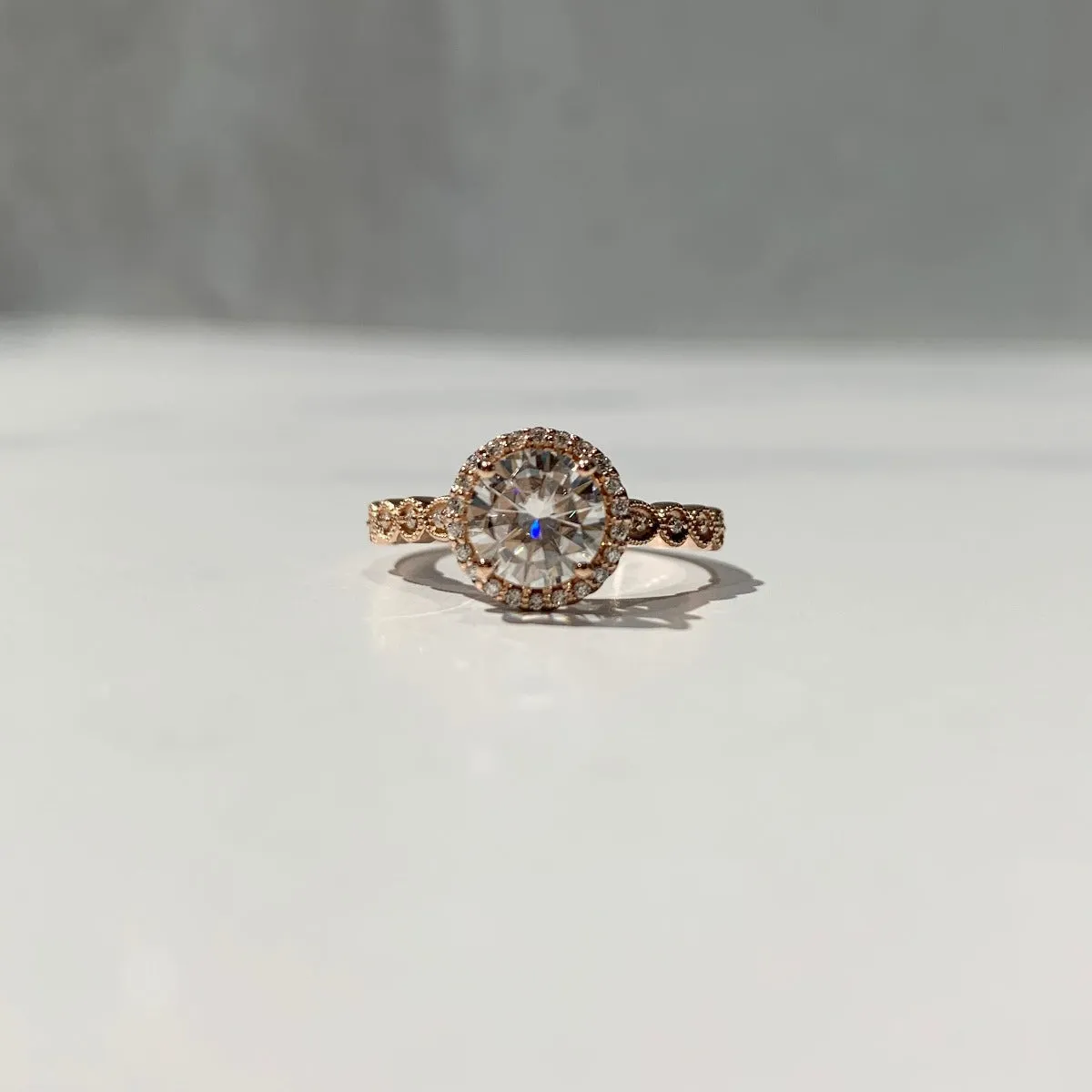 Grace Halo Engagement Ring (setting only)