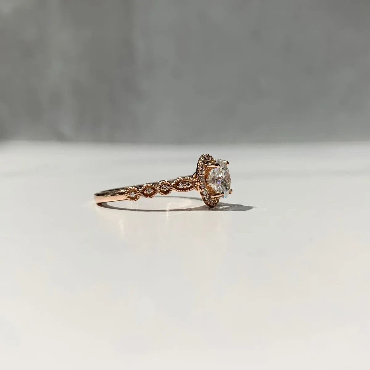 Grace Halo Engagement Ring (setting only)