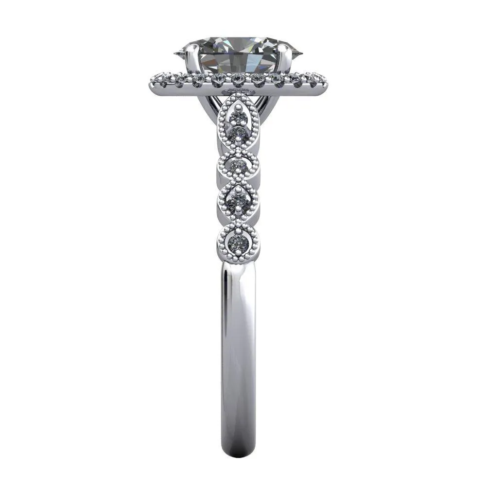 Grace Halo Engagement Ring (setting only)