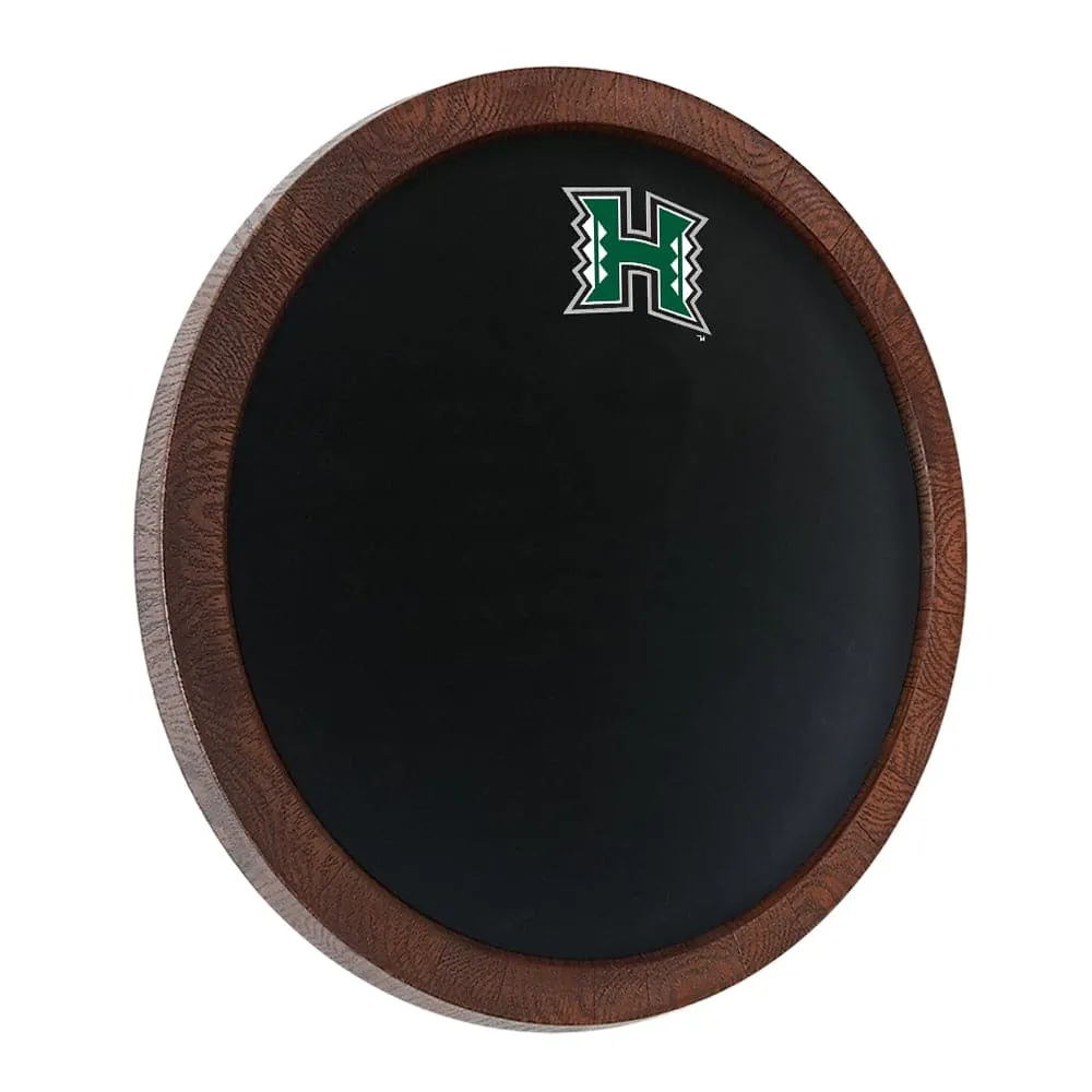 Hawaii Warriors: Chalk "Faux" Barrel Top Sign