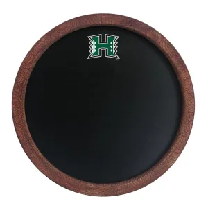 Hawaii Warriors: Chalk "Faux" Barrel Top Sign
