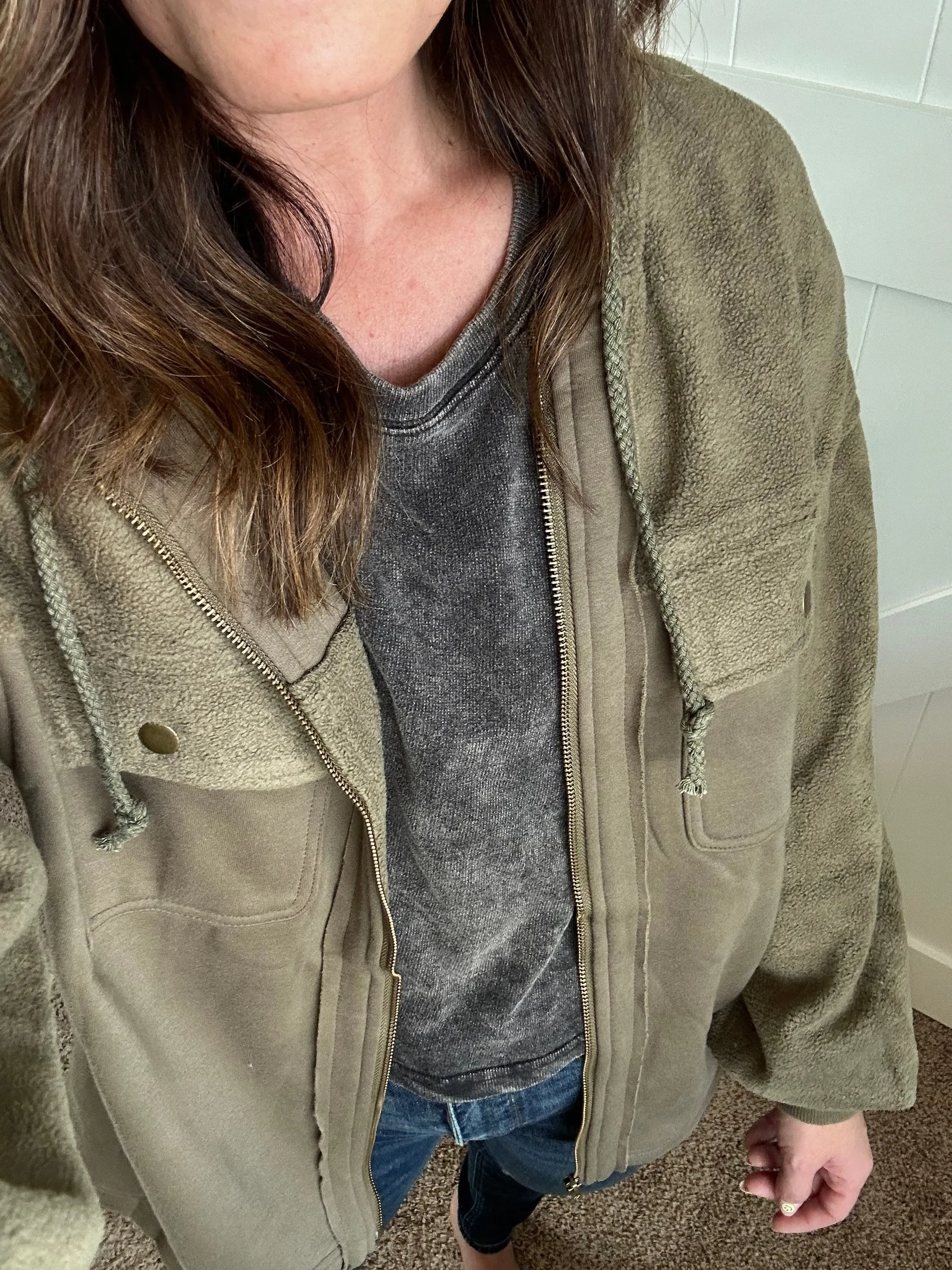 Here With Me Zip Up Hooded Jacket - PREORDER