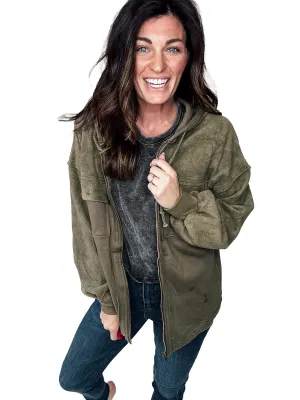 Here With Me Zip Up Hooded Jacket - PREORDER