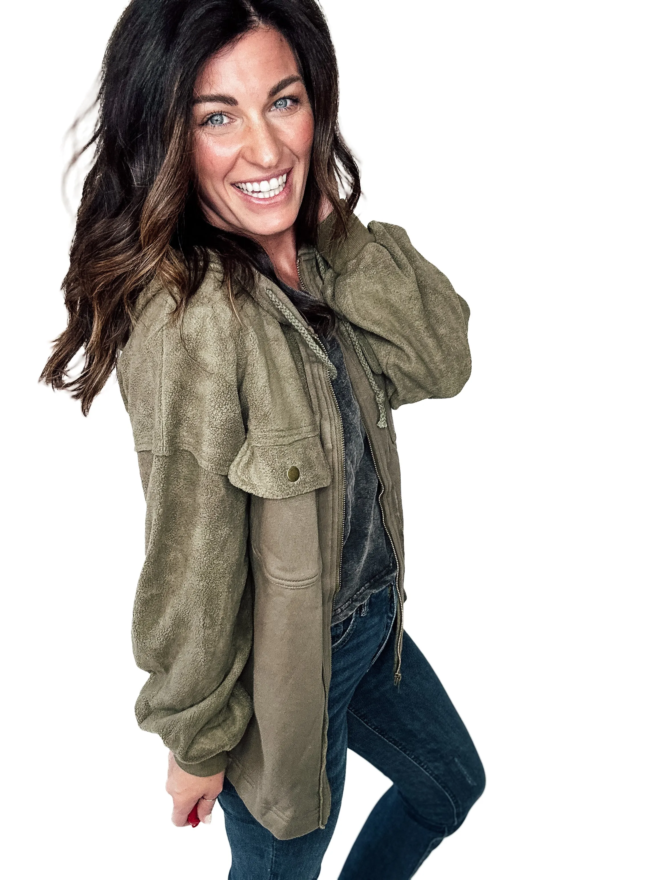 Here With Me Zip Up Hooded Jacket - PREORDER