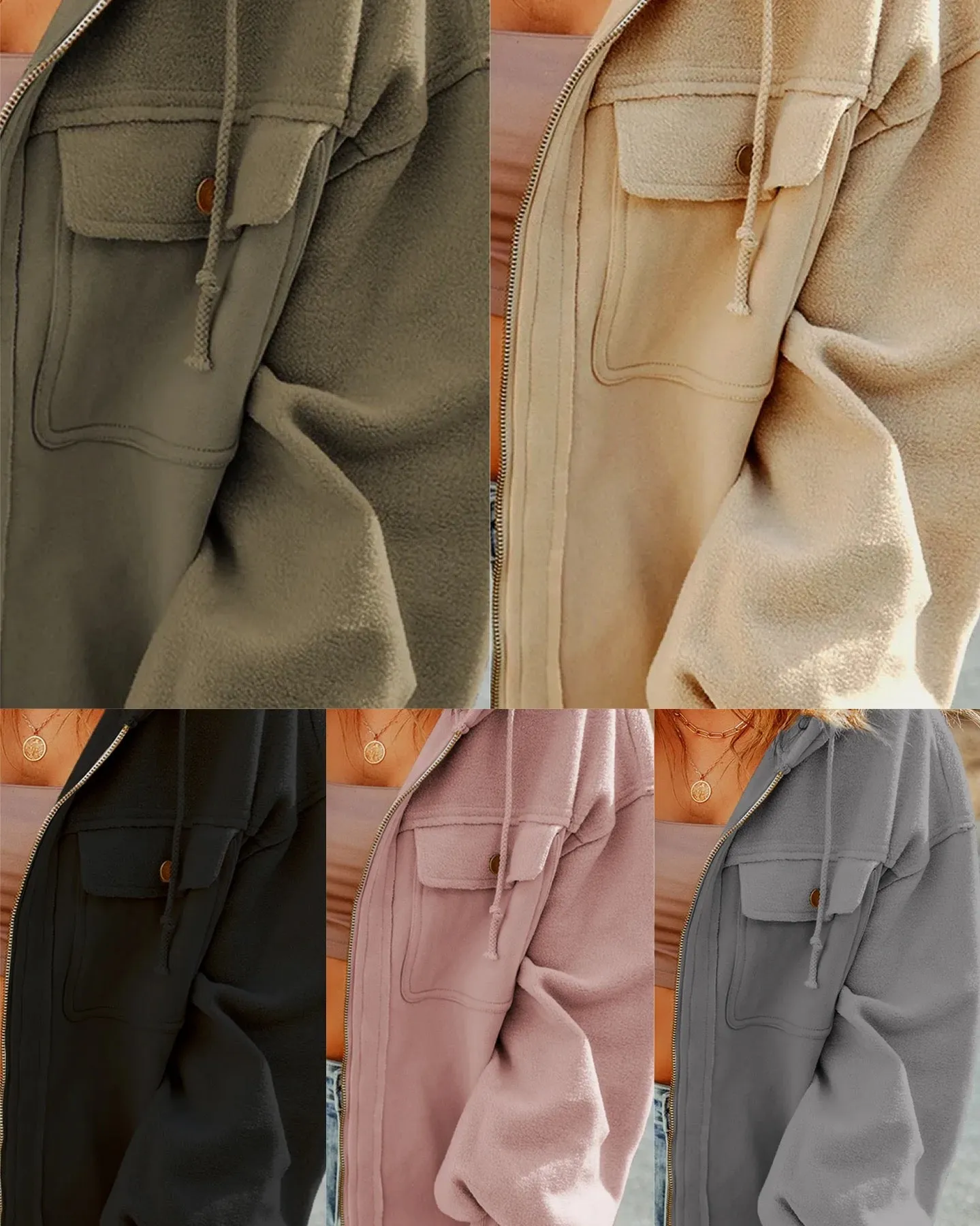 Here With Me Zip Up Hooded Jacket - PREORDER