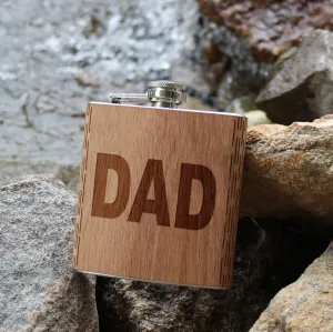 Hip Flask 6 oz. Wooden - Father's Day Edition