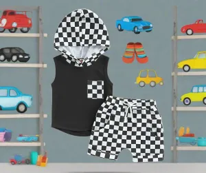 Hooded Check Set