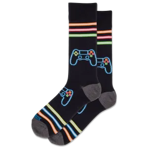 HOTSOX Men's Neon Gamer Crew Socks
