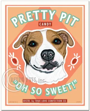 HP-114  8x10 Print, Pitbull Terrier "Pretty Pit Candy"