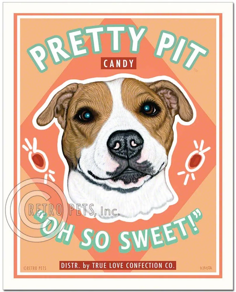 HP-114  8x10 Print, Pitbull Terrier "Pretty Pit Candy"