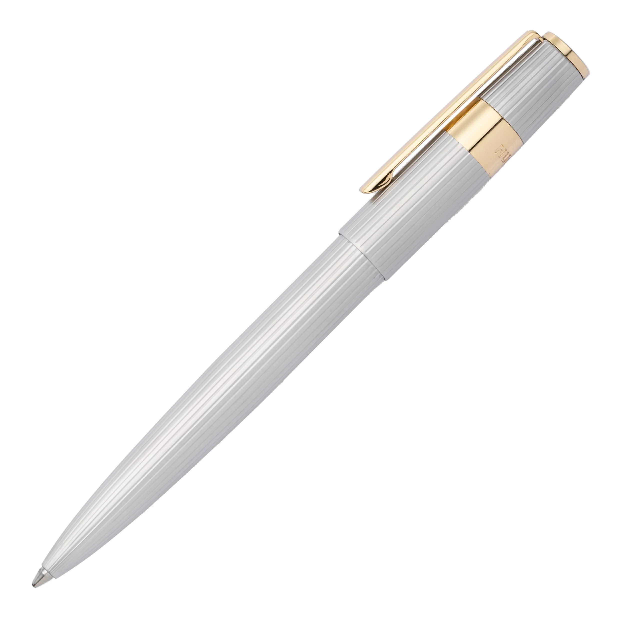 HUGO BOSS HSV2854B-Ballpoint pen Gear Pinstripe Silver / Gold