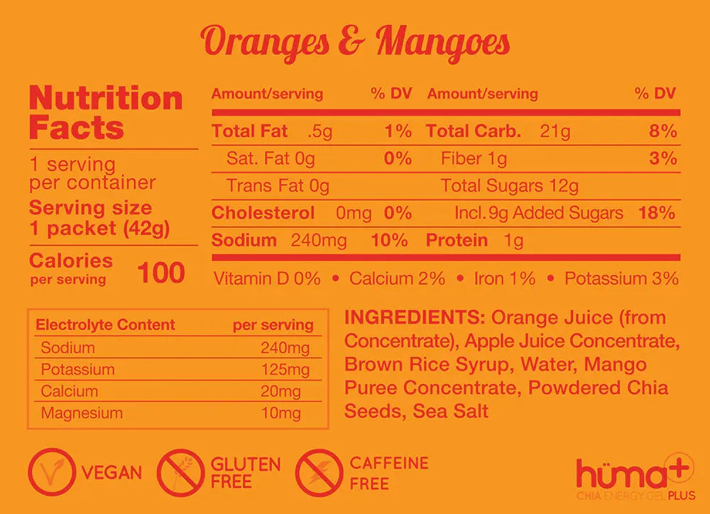 Huma Gel Plus - Oranges & Mangoes