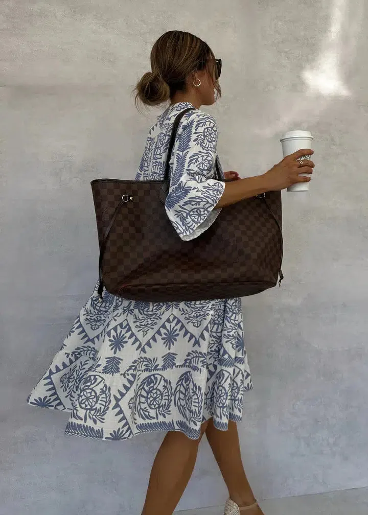 IDALINA FASHION PRINT DRESS