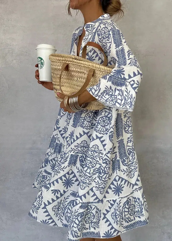 IDALINA FASHION PRINT DRESS