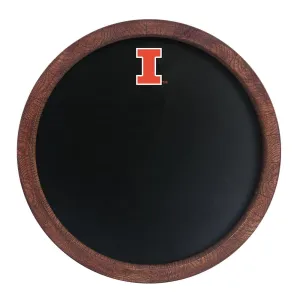 Illinois Fighting Illini: Chalkboard "Faux" Barrel Top Sign