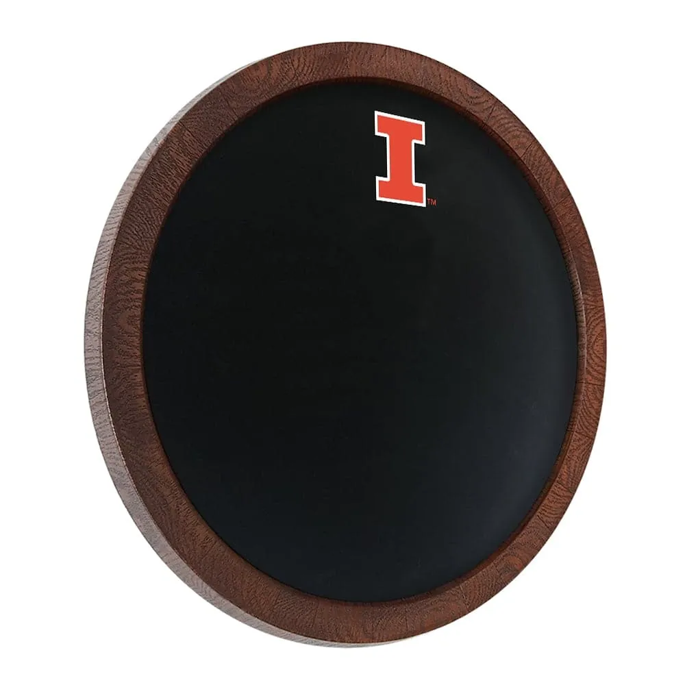 Illinois Fighting Illini: Chalkboard "Faux" Barrel Top Sign