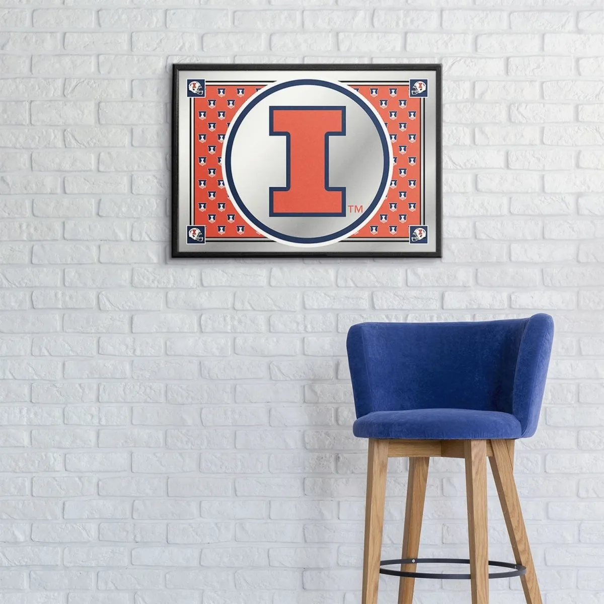 Illinois Fighting Illini: Team Spirit - Framed Mirrored Wall Sign