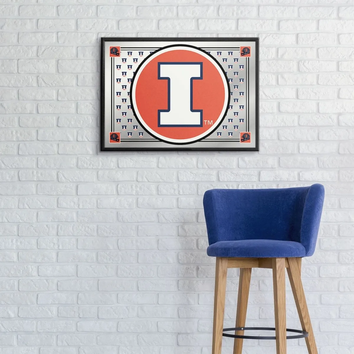 Illinois Fighting Illini: Team Spirit - Framed Mirrored Wall Sign