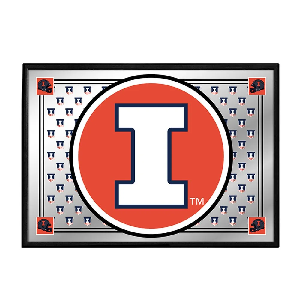 Illinois Fighting Illini: Team Spirit - Framed Mirrored Wall Sign