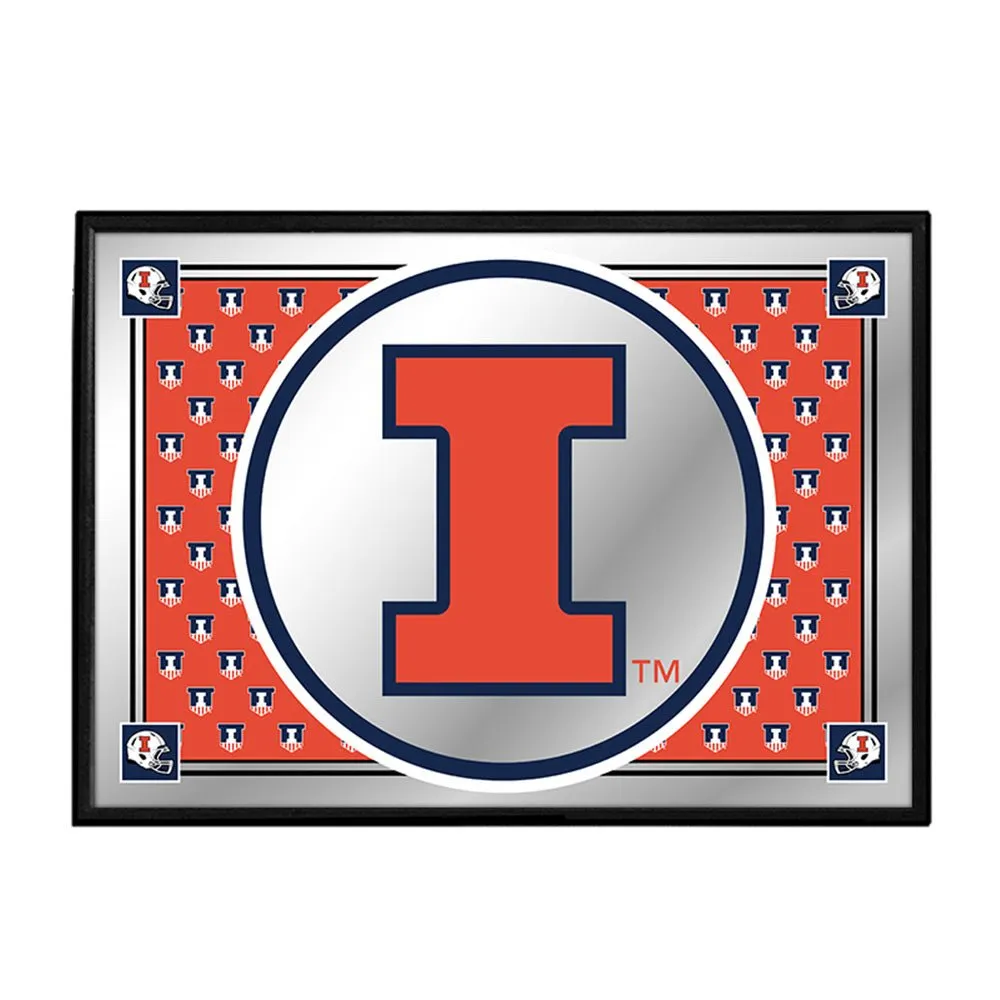 Illinois Fighting Illini: Team Spirit - Framed Mirrored Wall Sign