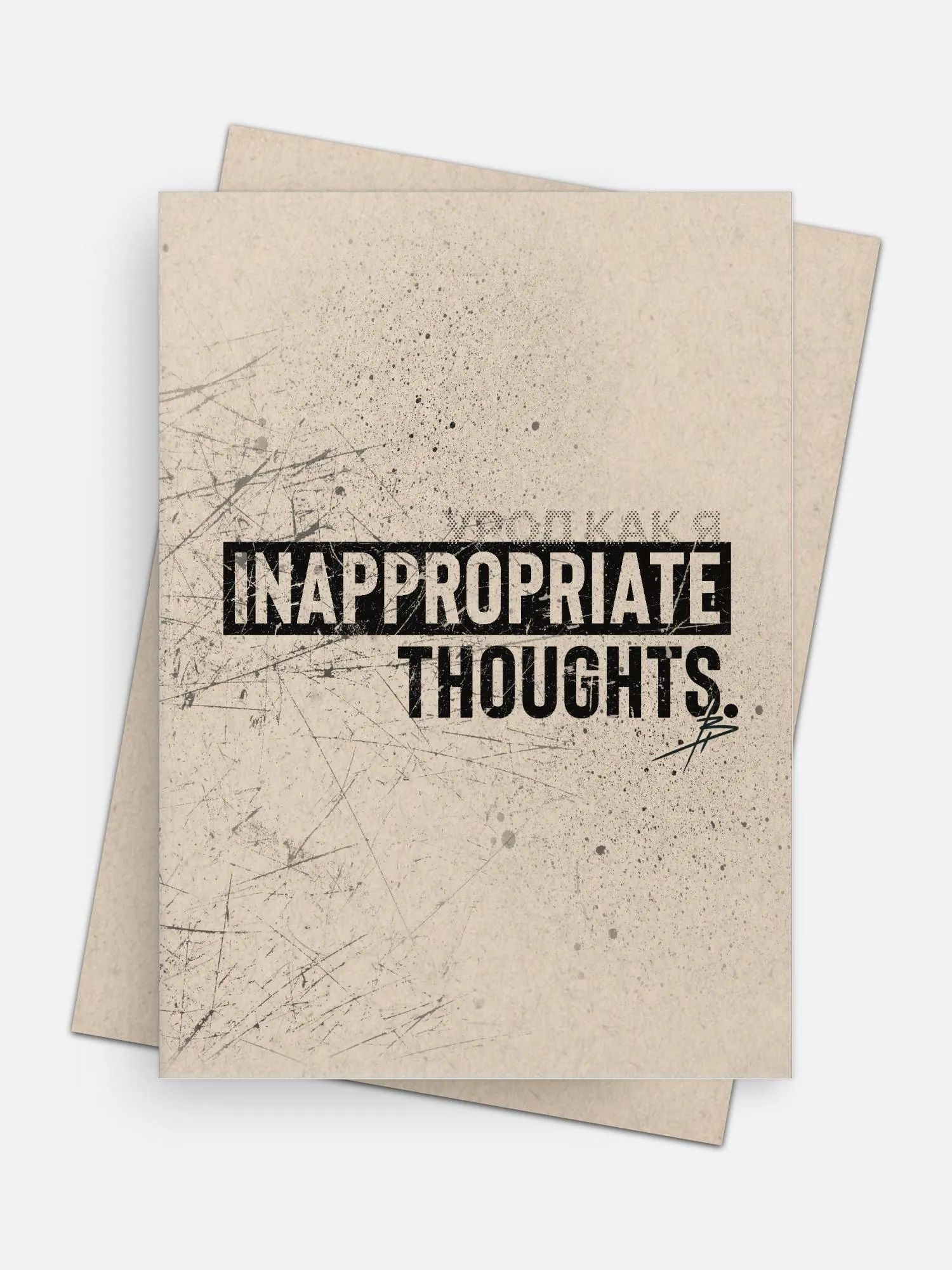 Inappropriate Thoughts Love Card