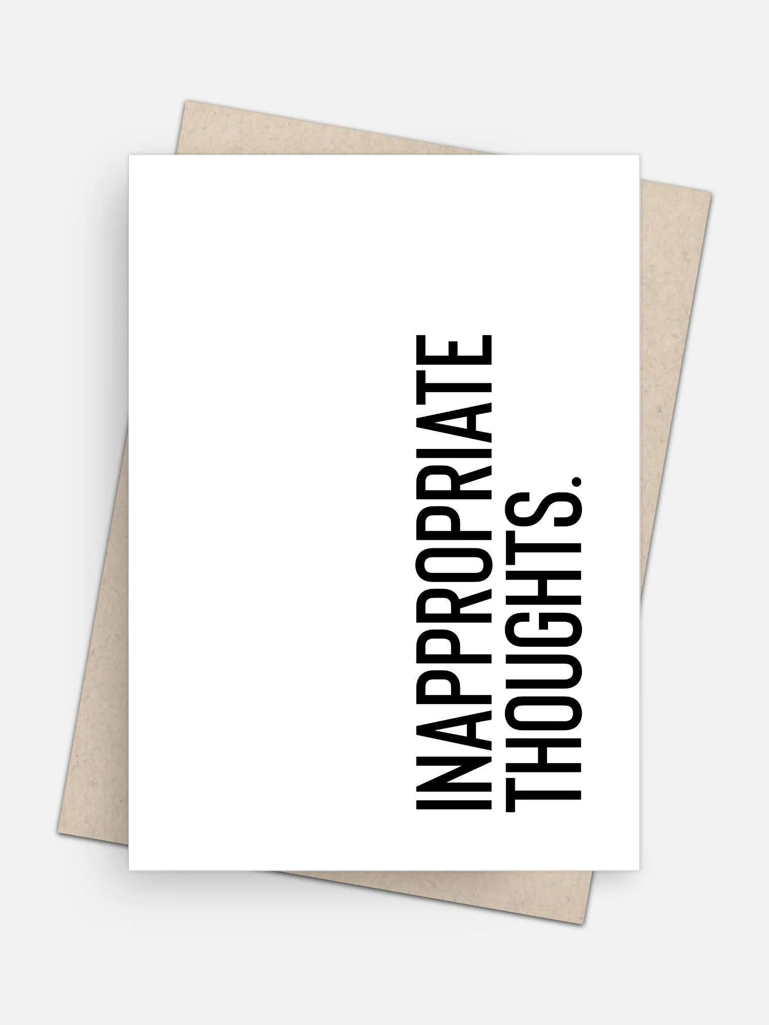 Inappropriate Thoughts Love Card