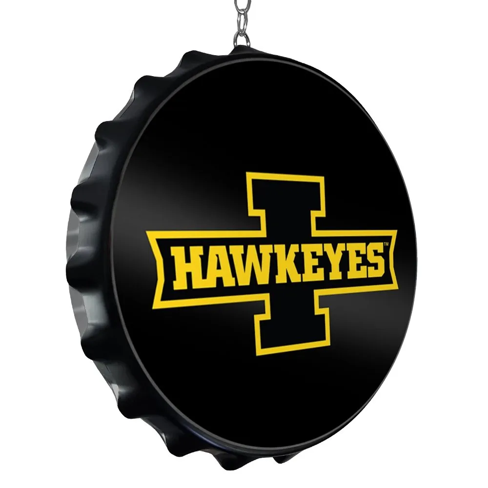 Iowa Hawkeyes: Round Bottle Cap Dangler