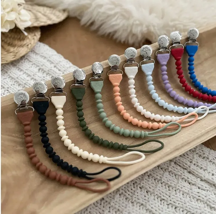 Itzy Ritzy Sweetie Strap Silicone One-Piece Pacifier Clips