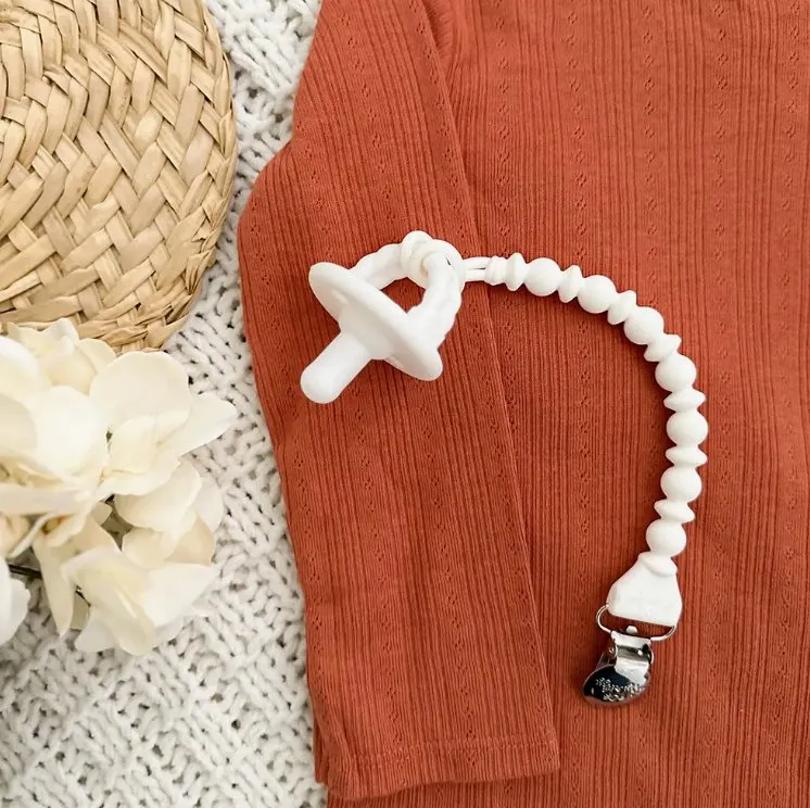 Itzy Ritzy Sweetie Strap Silicone One-Piece Pacifier Clips