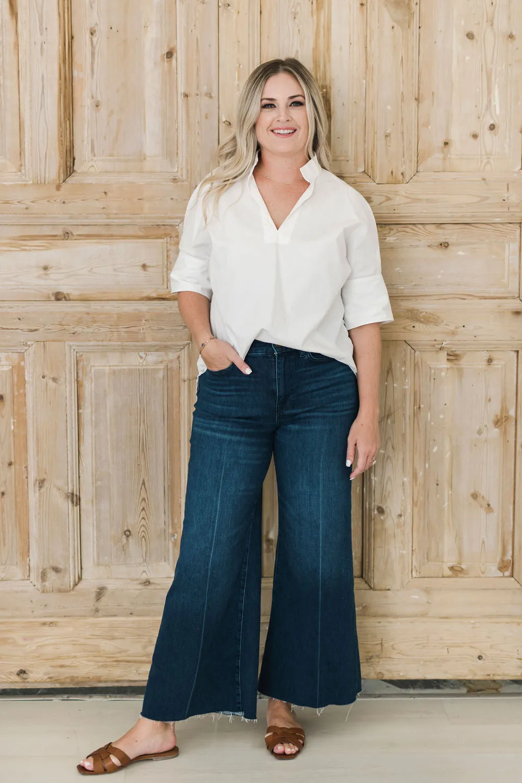 Ivory Pullover Cotton Top - The Charlie