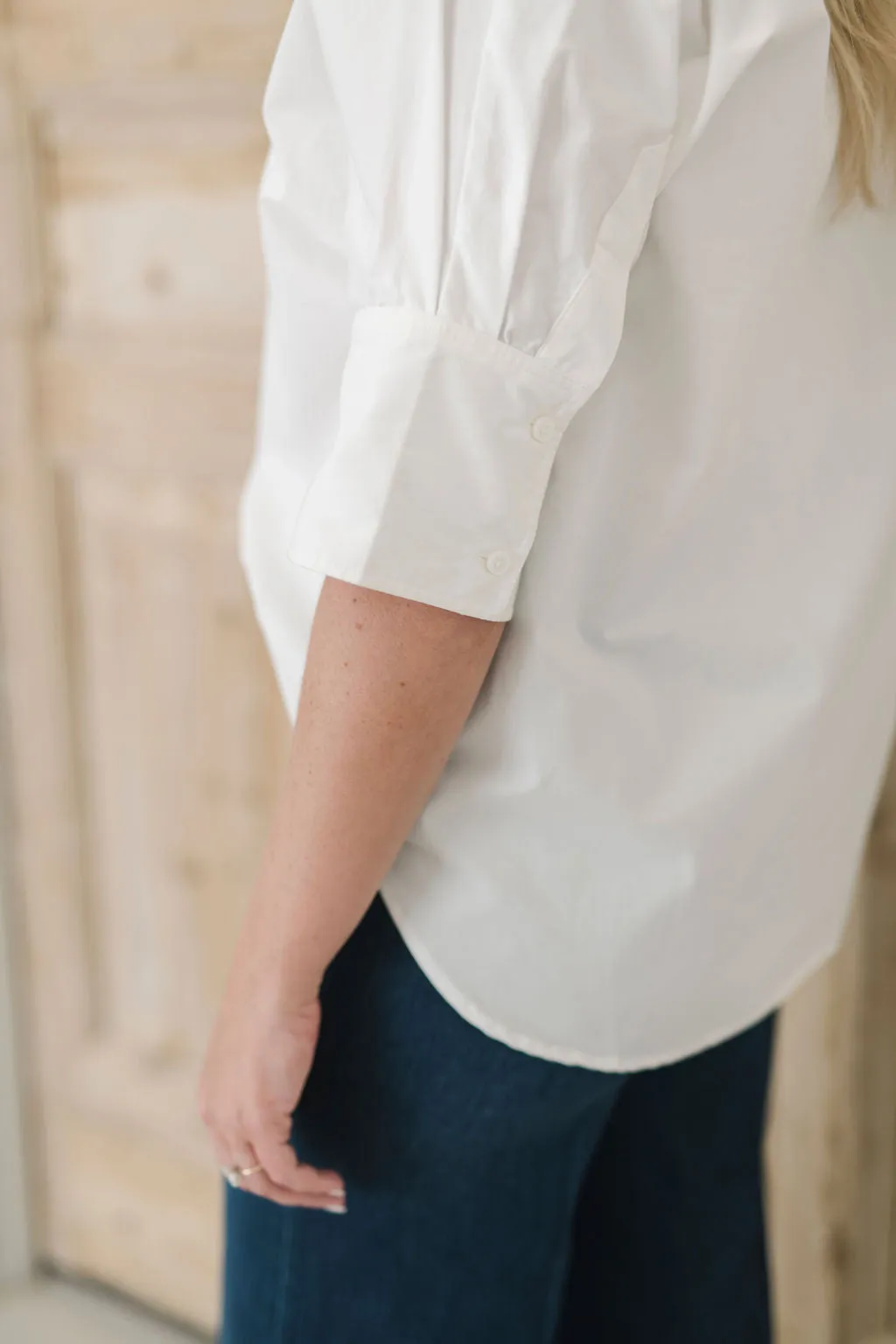 Ivory Pullover Cotton Top - The Charlie