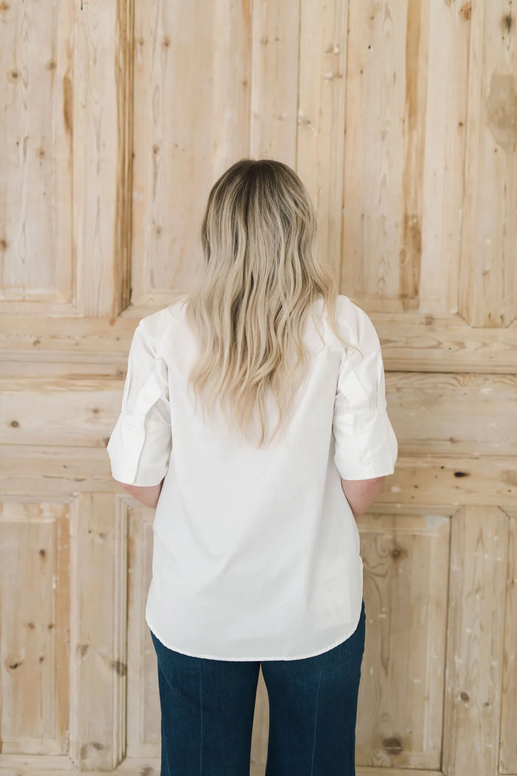 Ivory Pullover Cotton Top - The Charlie