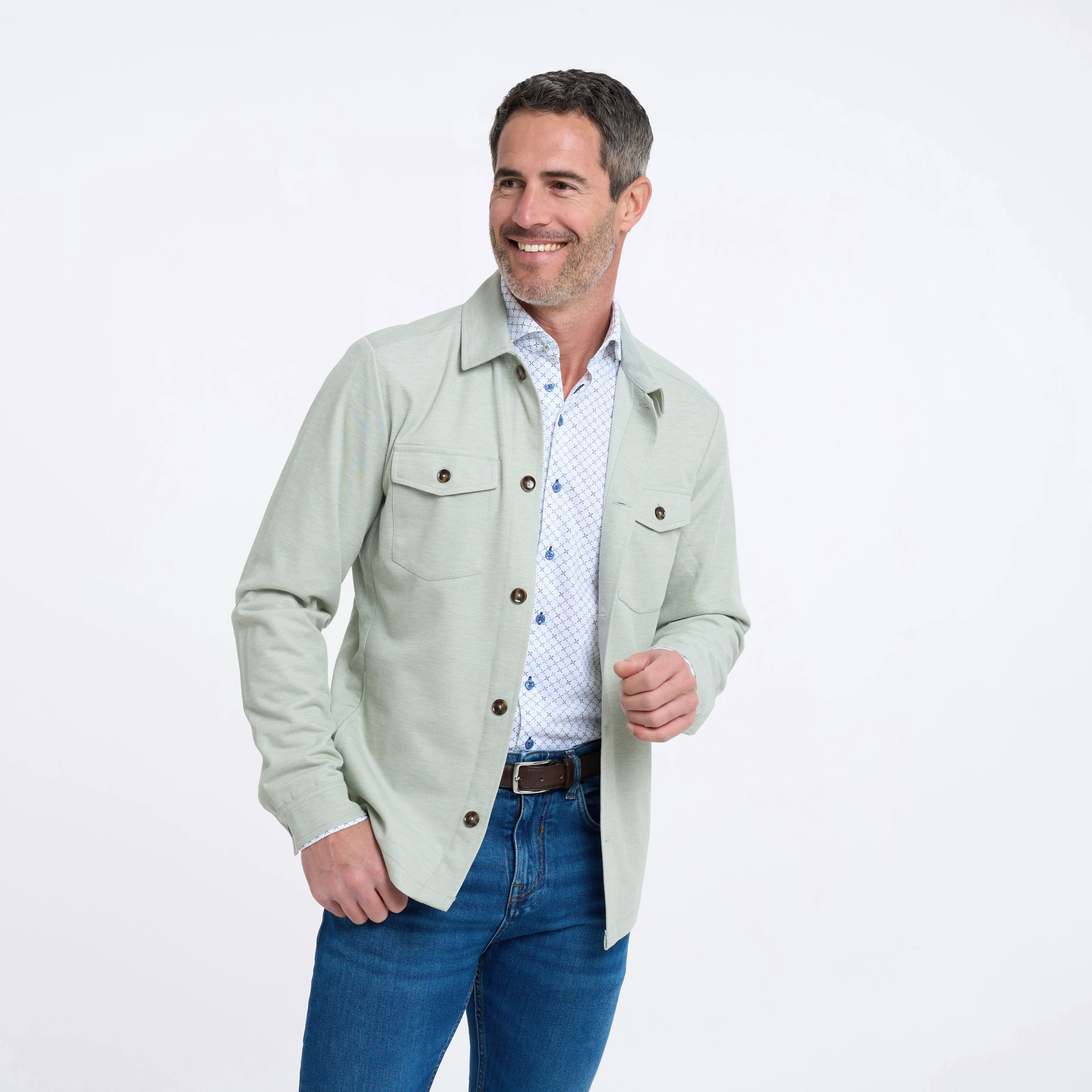 Jersey stretch overshirt