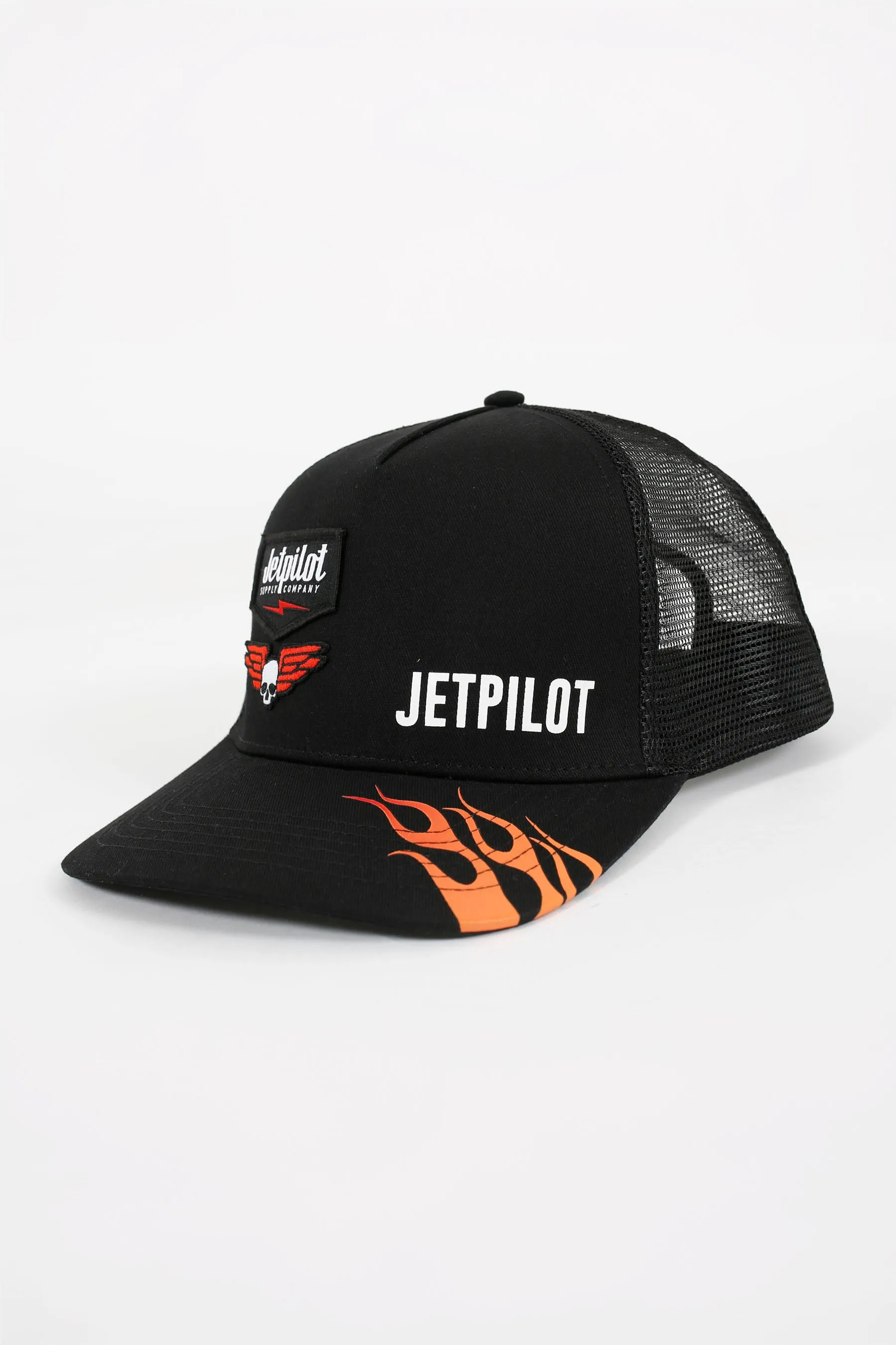 Jetpilot Vintage Flames Trucker - Black