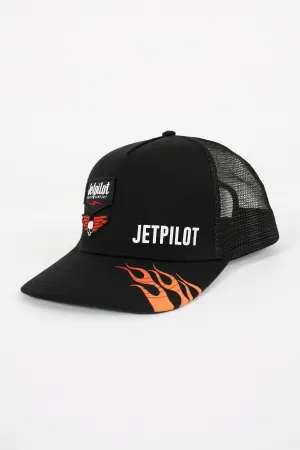 Jetpilot Vintage Flames Trucker - Black