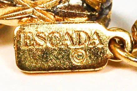 Jewel Tone Charm Statement Necklace by Escada