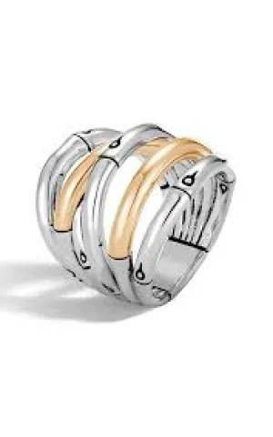 John Hardy Two-Tone Bamboo Ring