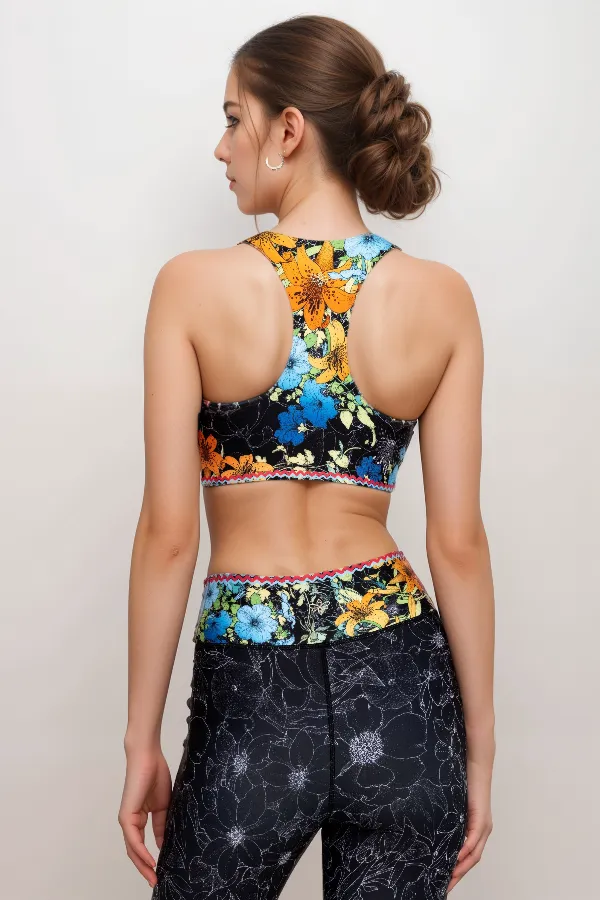 Johnny Was Bee Active Reversible Sports Bra A6323 Boho Chic